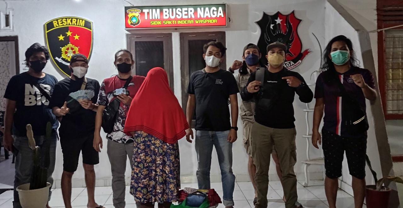 NU saat dibawa ke Mapolres Pangkalpinang.