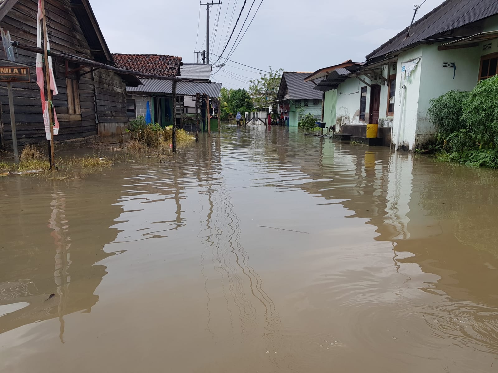 Pantauan banjir di Kelurahan Rejosari Pangkalpinang.