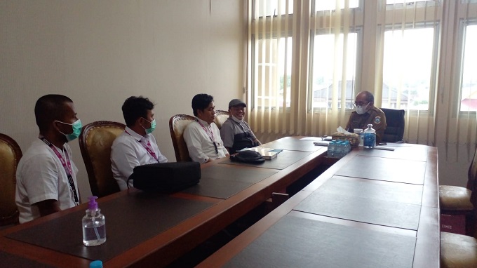 Wali Kota Pangkalpinang, Maulan Aklil saat menerima audiensi Baitul Maal Munzalan Indonesia Cabang Bangka Belitung.