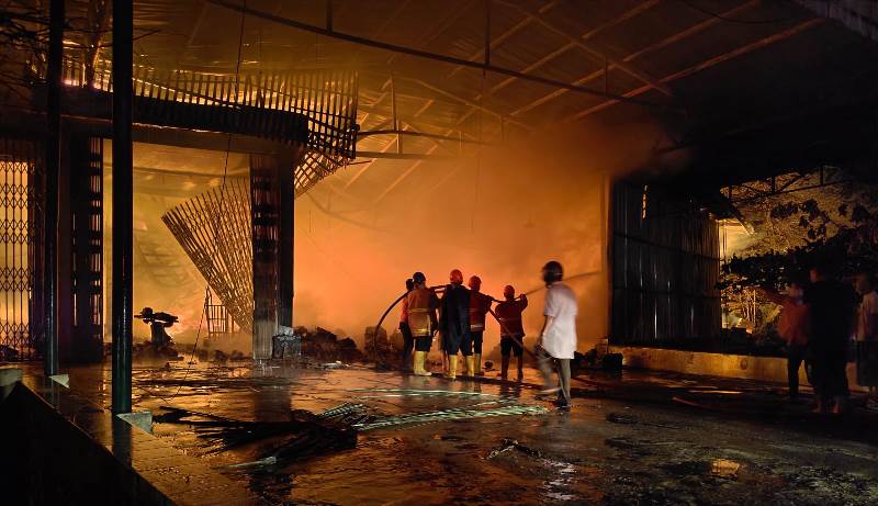 Kebakaran di Gudang Buah Melly