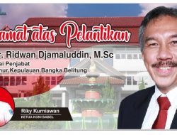 Ketua KONI Babel Ucapkan Selamat kepada Ridwan Djamaluddin yang Dilantik Sebagai Pj Gubernur Babel