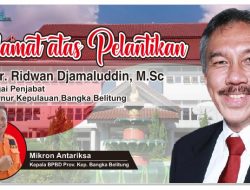 Kepala BPBD Ucapkan Selamat kepada Ridwan Djamaluddin Dilantik Sebagai Pj Gubernur Babel
