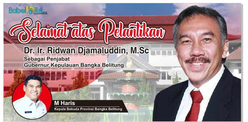 Ucapan Selamat dari Kepala Bakuda, M Haris kepada Pj Gubernur, Ridwan Djamaluddin