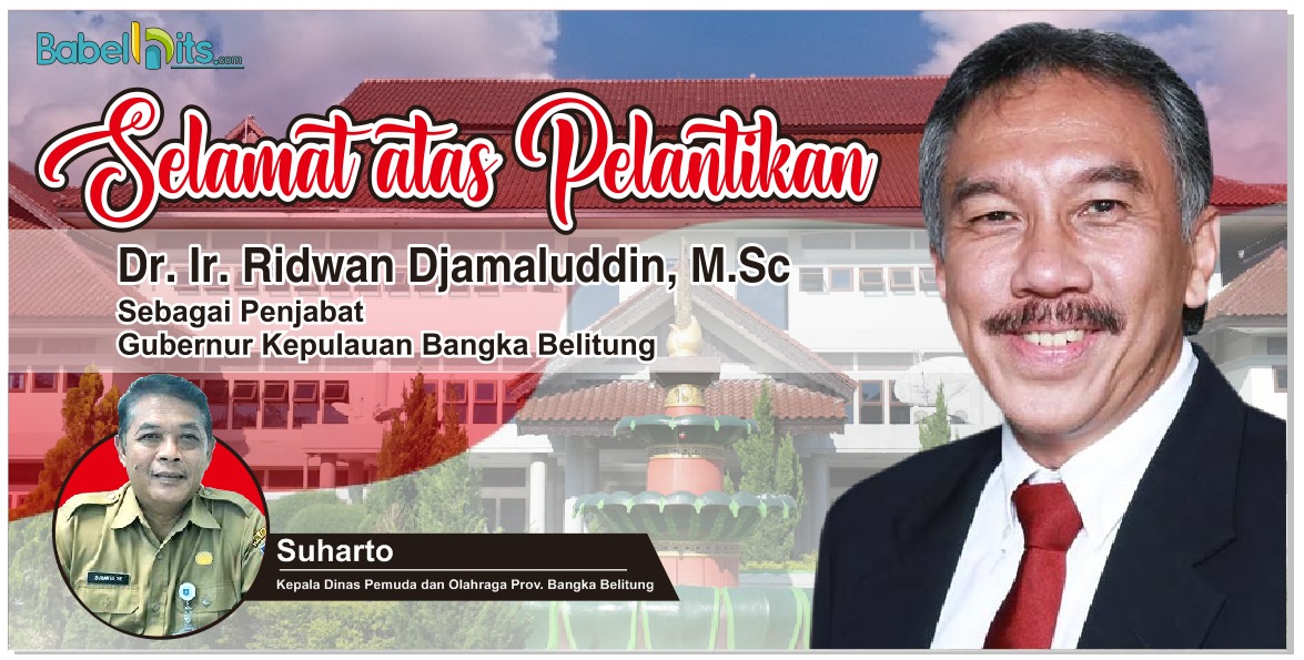 Ucapan Selamat kepada Ridwan Djamaluddin dari Kepala Dispora Babel, Suharto