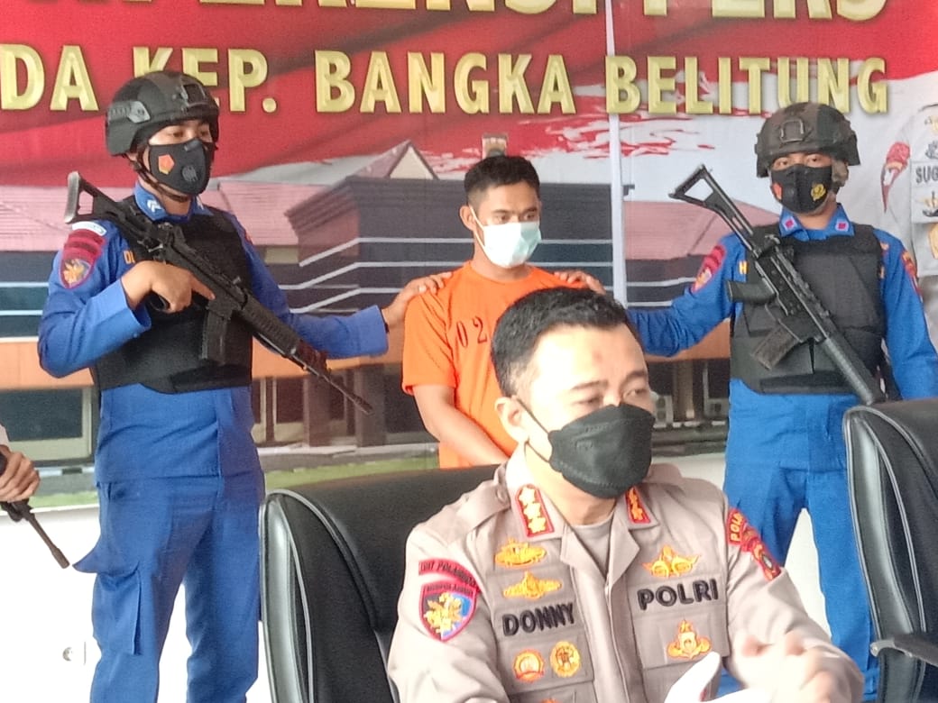 20220606_Polisi tangkap perompak sadis bersenpi dan pedang di Perairan Pulau Punai Bangka Selatan. (ist)