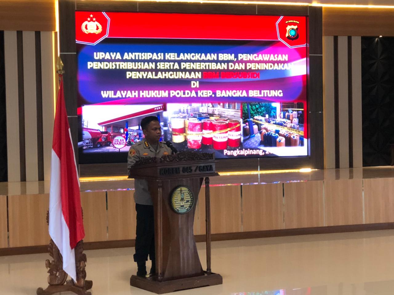 20220625_Direktur Ditreskrimsus Polda Kepulauan Babel, Kombes Moh Irhamni menghadiri kegiatan silahturahmi dan tatap muka Korem 045 Garuda Jaya (Gaya) dengan pemilik pengelola SPBU di Pulau Bangka, Jumat (24/6/2022). (ist)