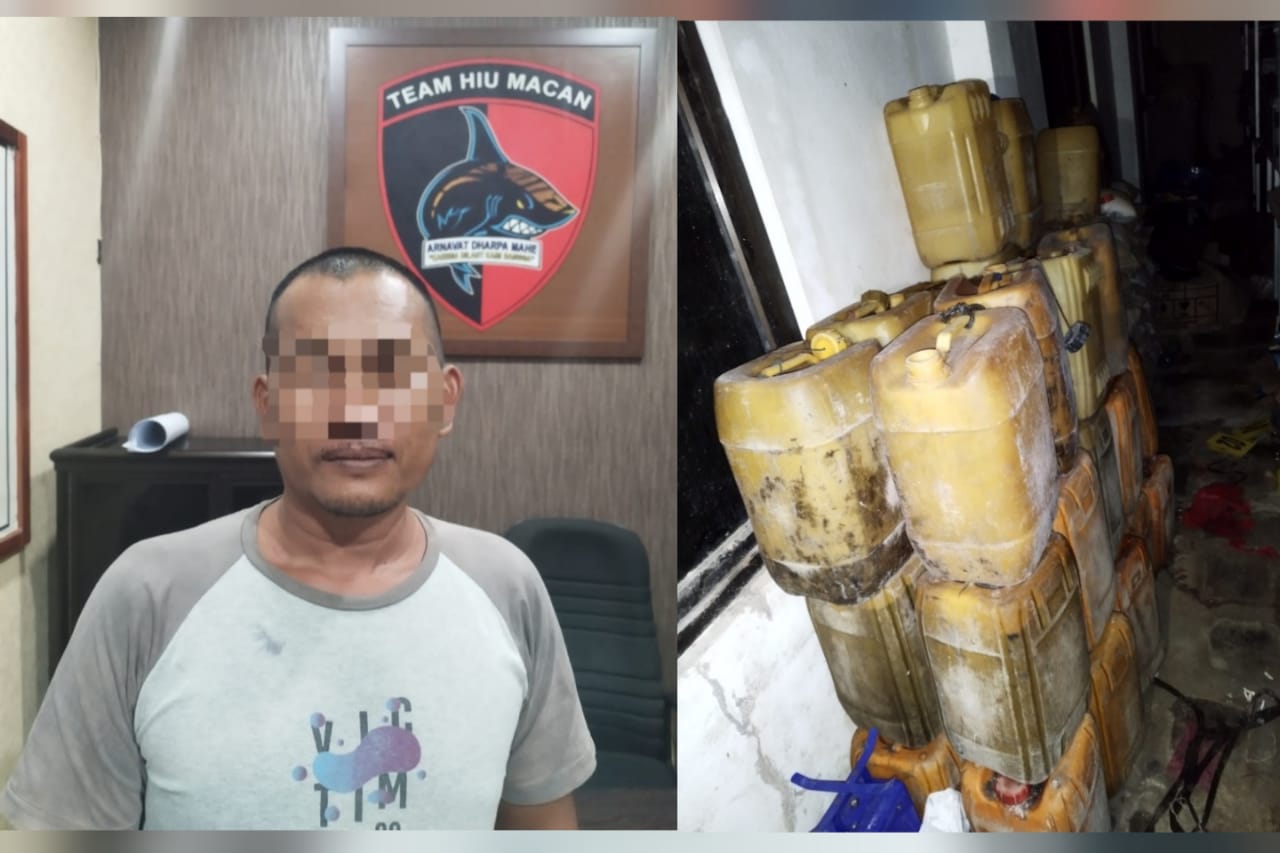20220630_Terduga pelaku penyalahgunaan BBM subsidi di Desa Kurau. (ist)