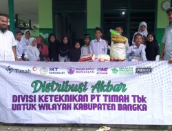 Karyawan PT Timah Tbk Antusias Ikut Gerakan Infaq Beras Bersama Baitulmaal Munzalan Indonesia Babel, Sebar Beras Infaq ke Pesantren dan Rumah Tahfiz
