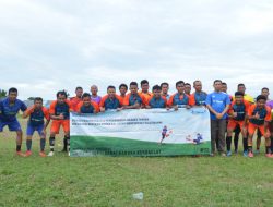 Berolahraga Sekaligus Silaturahmi, Persatuan Sepakbola Generasi Muda Kulur Gelar Pertandingan Persahabatan Vs PT Timah Tbk