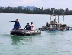 5 Ponton Tambang Timah Ilegal Diamankan Sat Polair Polres Pangkalpinang di Tanjung Bunga