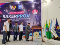 KONI Babel Gelar Rapat Kerja Provinsi Tahun 2022, Ricky Ajak Seluruh Anggota Satukan Tekad