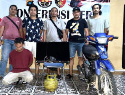 Residivis Narkoba Ditangkap Warga saat Akan Ambil Sisa Penjualan TV Curian