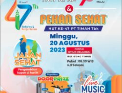 Jalan Sehat dan Senam Bersama Masyarakat, Rangkaian Pekan Sehat PT Timah Bakal Hadir di Pulau Belitung,
