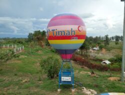 PT Timah Tbk Hadirkan Replika Balon Udara, Tambah Spot Foto di Bukit Samak Belitung Timur 