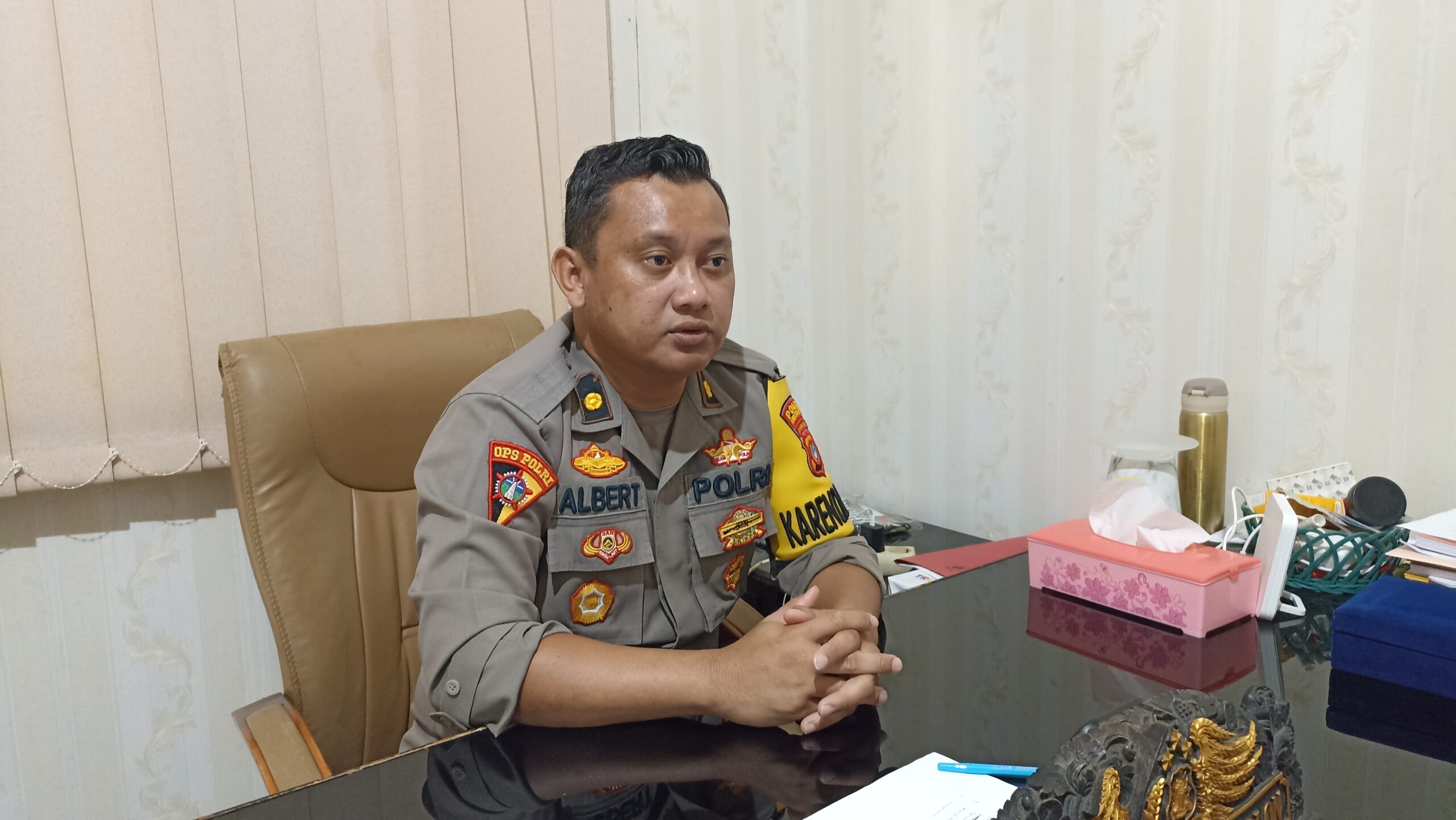 Kapolsek Jebus Kompol Albert Daniel Hamonangan Tampubolon. (Babelhits.com).