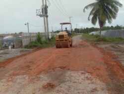 3 Titik Jalan yang Putus di Desa Cupat-Teluk Limau, Selesai Diperbaiki Dinas PUPR Babar