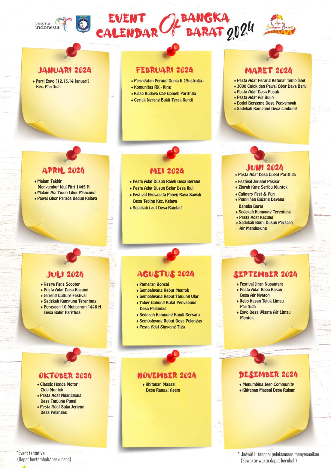 Kalender event tahun 2024 yang akan digelar di Bangka Barat