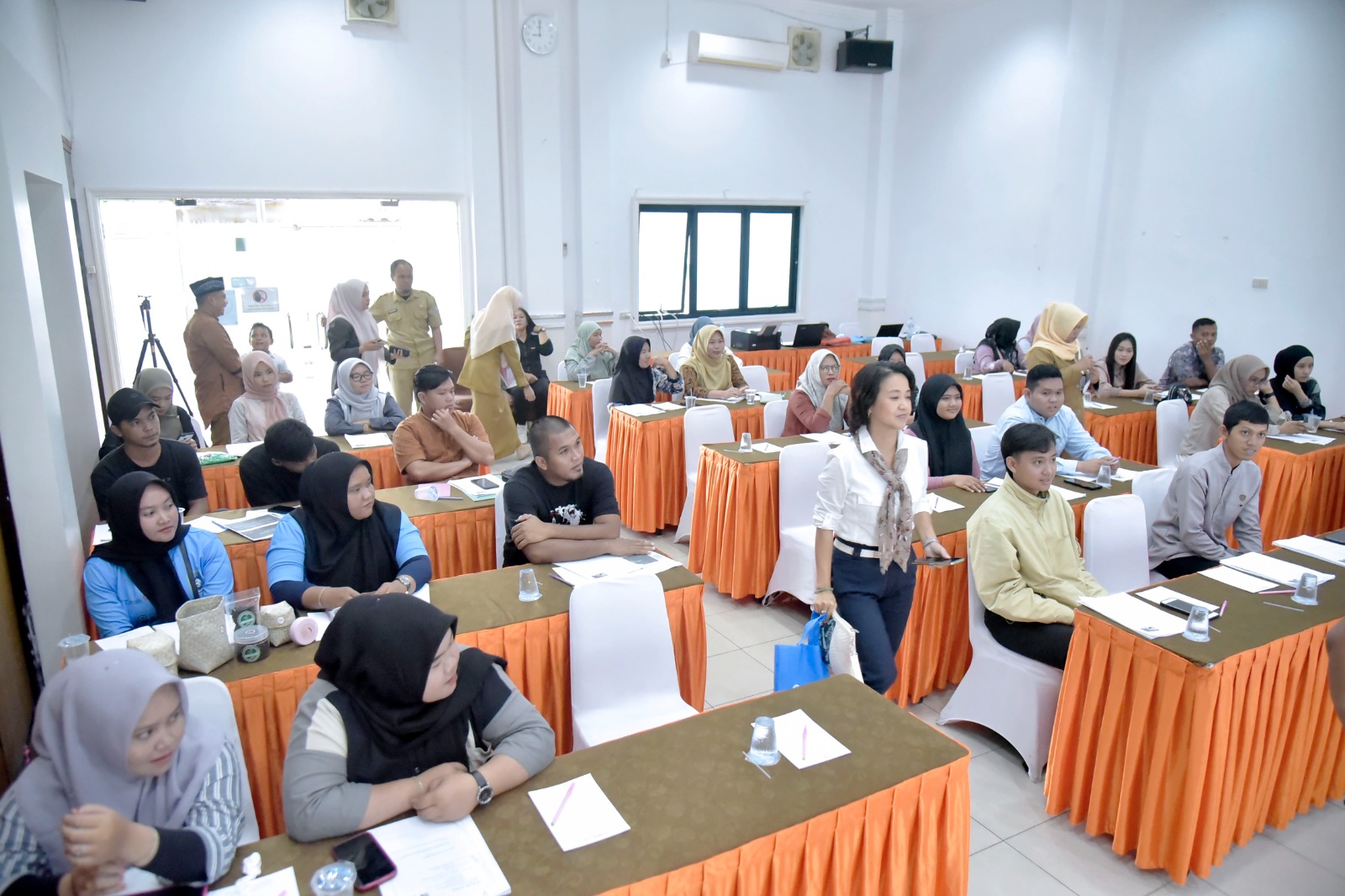 Foto : Peserta yang mengikuti pelatihan tata kelola, bisnis hingga pemasaran destinasi pariwisata, di Hotel Yasmin Star Mentok, pada Senin (10/6/2024). (Babelhits.com/Yuranda)