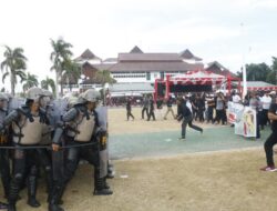 Simulasi Atasi Kekacauan Pemilu, Polda Babel Simulasi Sispamkota Operasi Mantap Praja Menumbing 2024