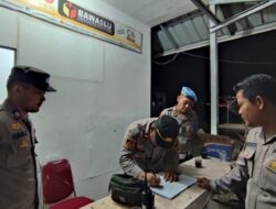 Cegah Kericuhan Terjadi saat Pendaftaran Cabup-Cawabup, Personel Polres Beltim Standby di Kantor Bawaslu