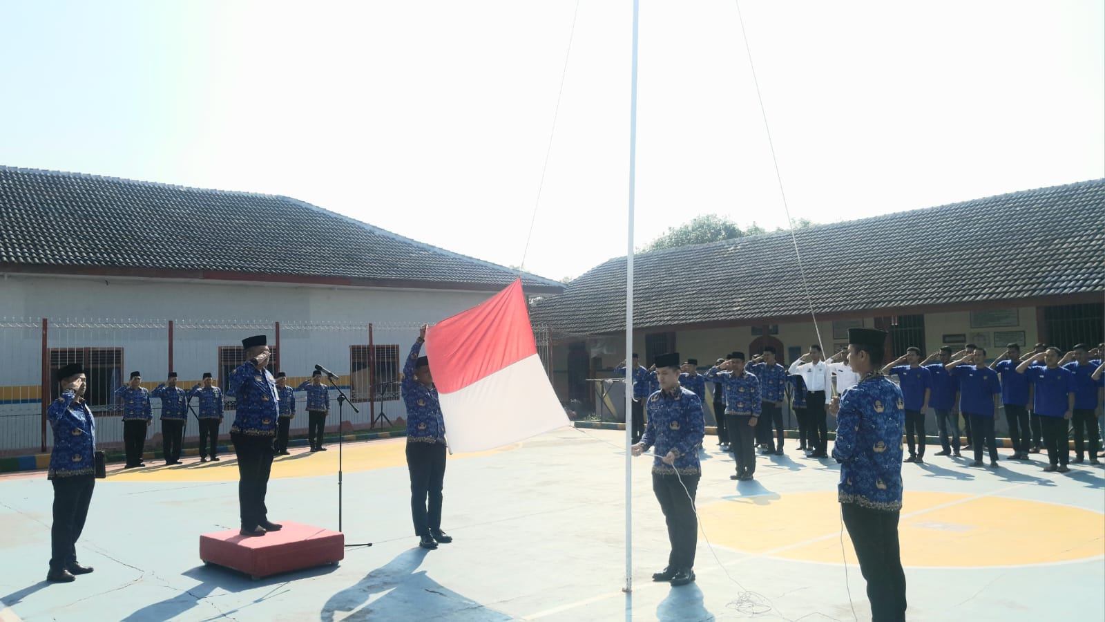 Keterangan Foto : Rutan Kelas IIB Mentok Gelar Gelar Upacara Hari Sumpah Pemuda ke-96. (Ist)
