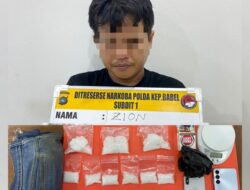 Ditresnarkoba Polda Babel Ciduk Pemuda Pangkalpinang yang Kedapatan Miliki Belasan Paket Sabu