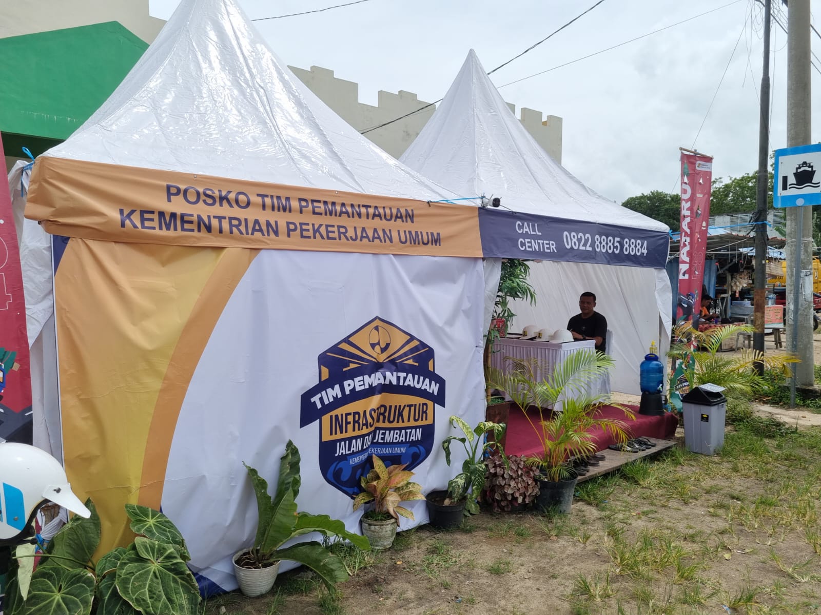 Posko BPJN Babel di kawasan Pelabuhan Tanjung Kalian Mentok, Bangka Barat (Babar).