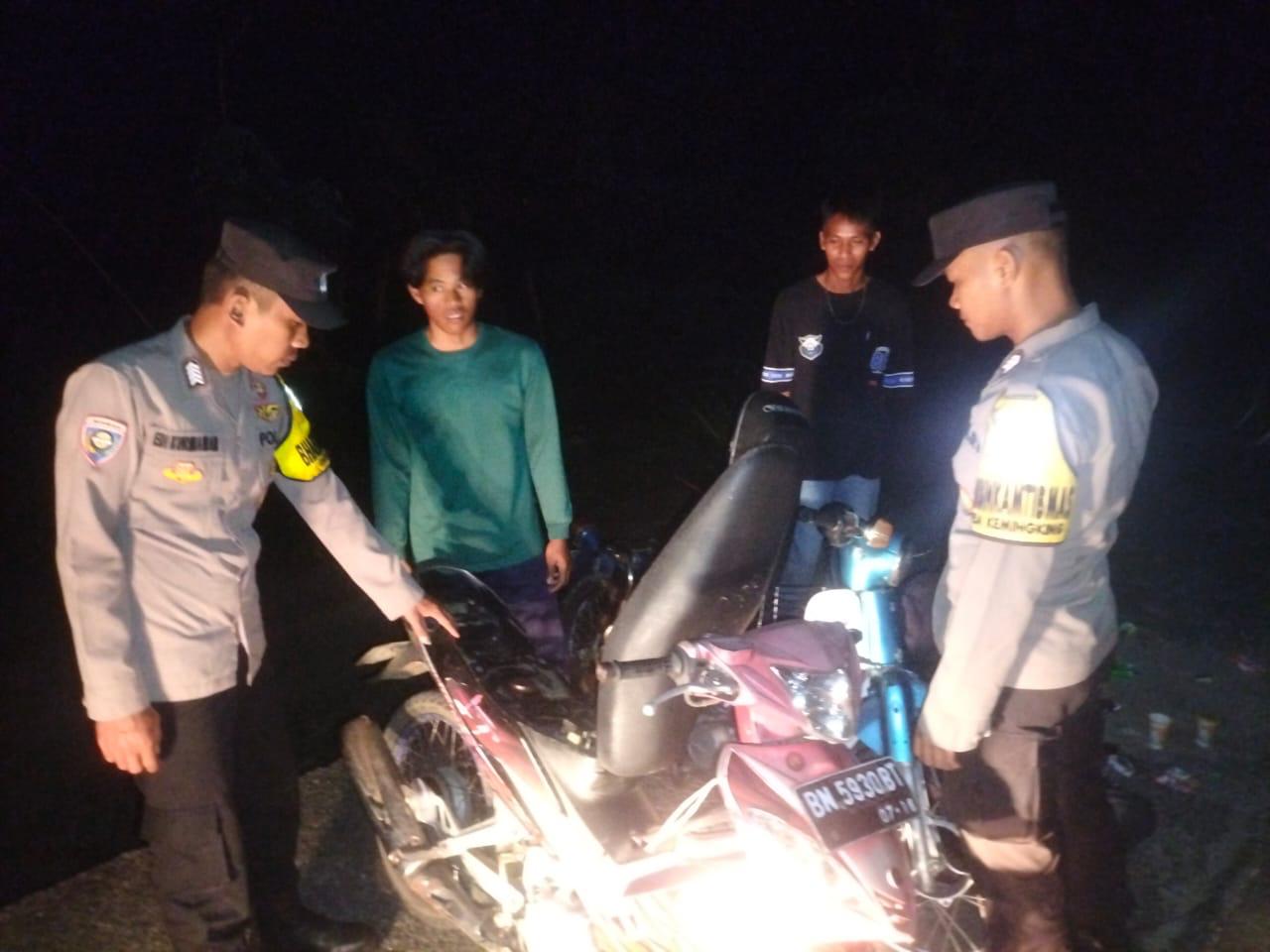 Jajaran Polsek Sungaiselan patroli Kegiatan Rutin yang Ditingkatkan (KRYD).