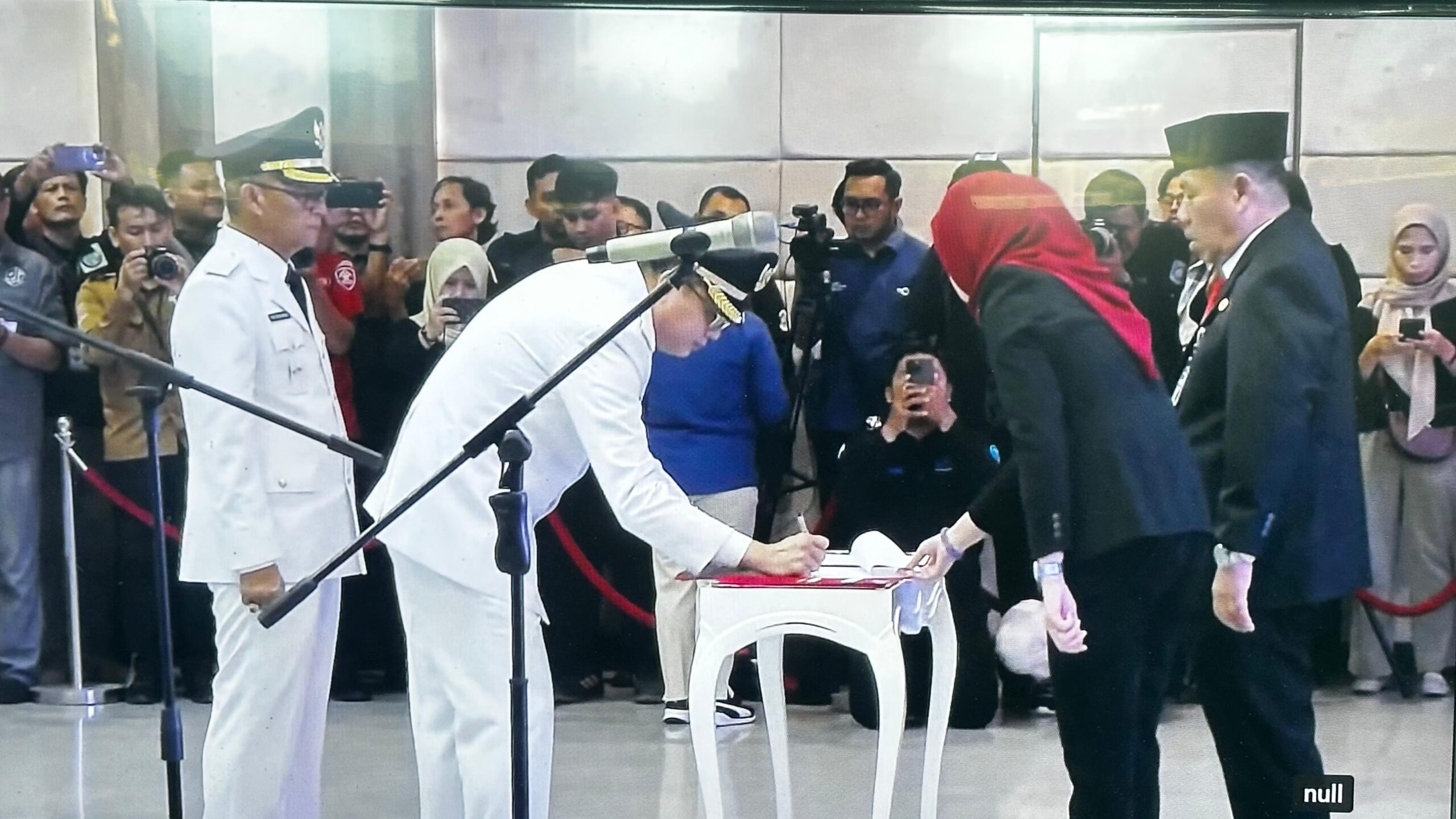 Pelantikan Markus-Yus Derahman sebagai Bupati dan Wakil Bupati Kabupaten Bangka Barat.