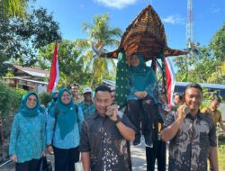 Tradisi Arak-arakan Tandu Desa Suak Gual, Sambut Tim Penilai Lomba Peringatan Hari ke-53 Kesatuan Gerak PKK