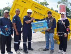 Bantu Penanganan Sampah, PT Timah Bantu Perbaikan Kontainer Sampah di Kabupaten Bangka
