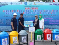 Edukasi Pengelolaan Sampah Sejak Dini, PT Timah Serahkan Bantuan Tempat Sampah Terpilah ke SDN 1 Pemali