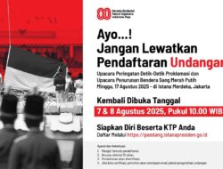 Pendaftar Membludak! Istana Siapkan Tambahan Undangan Upacara Kemerdekaan Gelombang II dan III