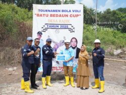 Dukung Turnamen Voli Batu Bedaun Cup, PT Timah Tbk Dorong Semangat Olahraga Masyarakat