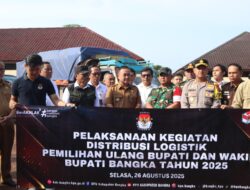 Stafsus Kemenko Polkam RI Turut Tinjau Distribusi Logistik Pilkada Ulang Kabupaten Bangka