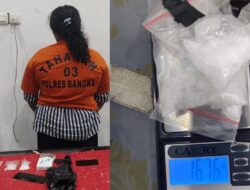 Diduga Edarkan 16,76 Gram Sabu, IRT di Bangka Ditangkap Polisi