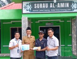 Kontribusi Pembangunan Pagar Surau di Kundur Barat, PT Timah Bantu Tingkatkan Kenyamanan Jamaah