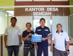 Dukung Keamanan Warga, PT Timah Bantu Bangun Pos Kamling di Desa Bencah