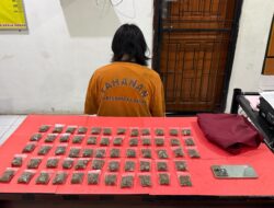 Polres Bangka Barat Amankan Pria di Mentok, 58 Paket Ganja Siap Edar Disita