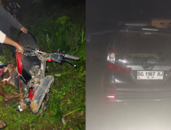 Laka Mobil vs Motor di Air Bulin Bangka Barat, Satu Korban Alami Luka Serius