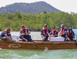 Dukung Keberlanjutan Sumber Daya Laut, PT Timah Telah Restocking Ribuan Kepiting Bakau