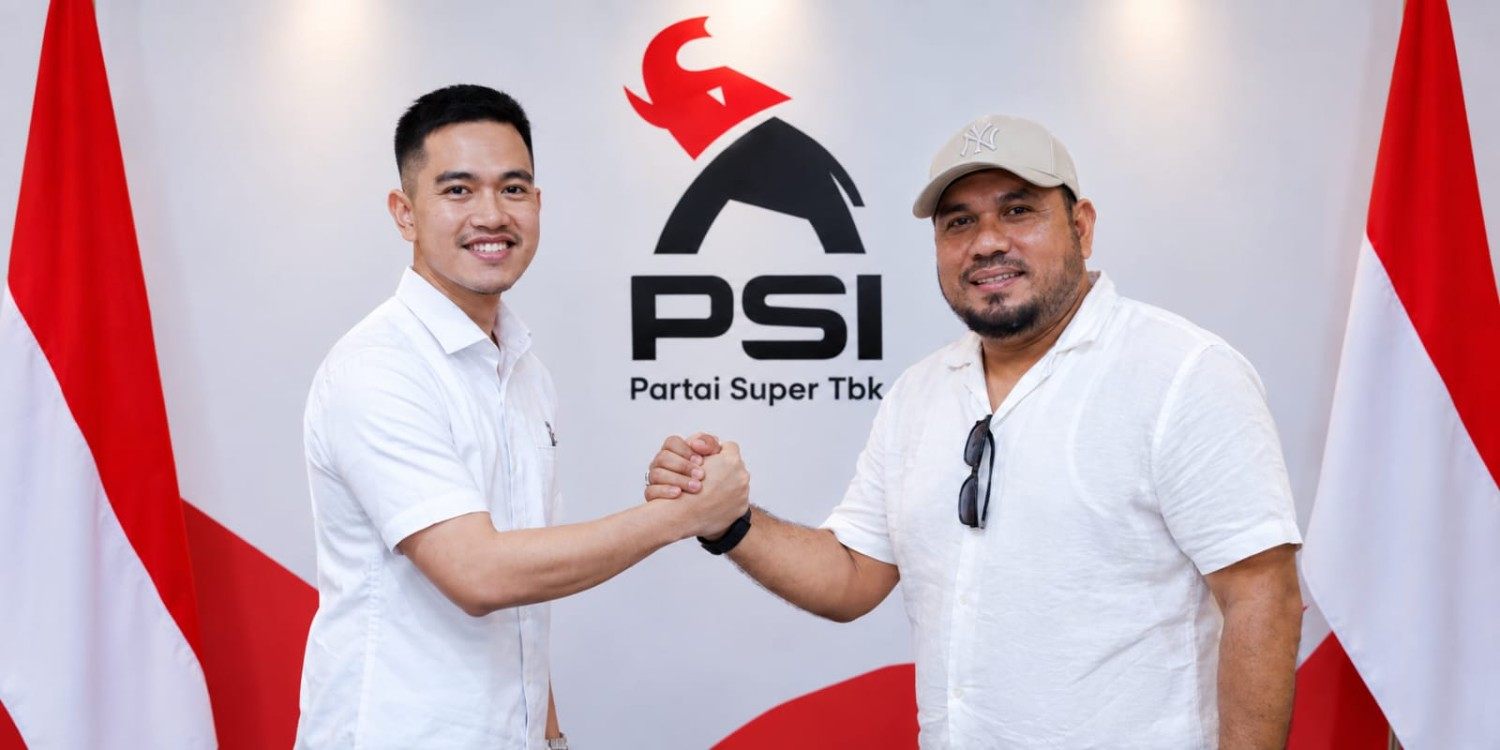 Ketua Umum Partai Solidaritas Indonesia, Kaesang Pangarep dan Andri DPD PSI Kabupaten Bangka Barat, di Kantor PSI. Beberapa waktu lalu. (Ist)