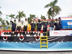 Semarak HUT ke-81 RI, PT Timah Tampilkan KIP dan Tugboat dalam Kendaraan Hias di Pangkalpinang