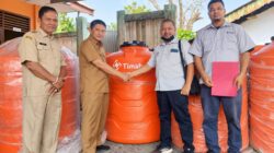 Kolaborasi dengan BPBD Bangka Barat, PT Timah Hadirkan Tangki Air Bersih bagi Warga