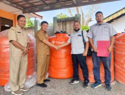 Kolaborasi dengan BPBD Bangka Barat, PT Timah Hadirkan Tangki Air Bersih bagi Warga