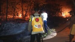 Respon Cepat Polres Bangka Padamkan Kebakaran Lahan Satu Hektar di Desa Rebo